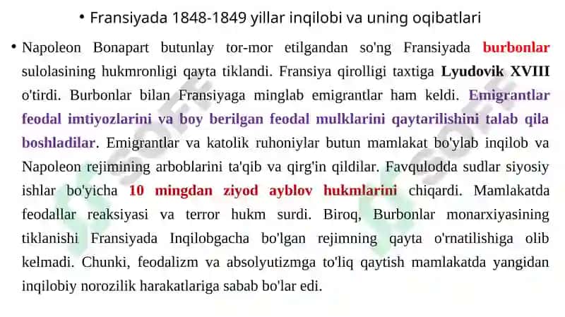 Yevropa davlatlari 1815-1850-yillarda 2