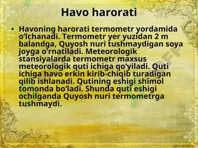 Havo harorati 2