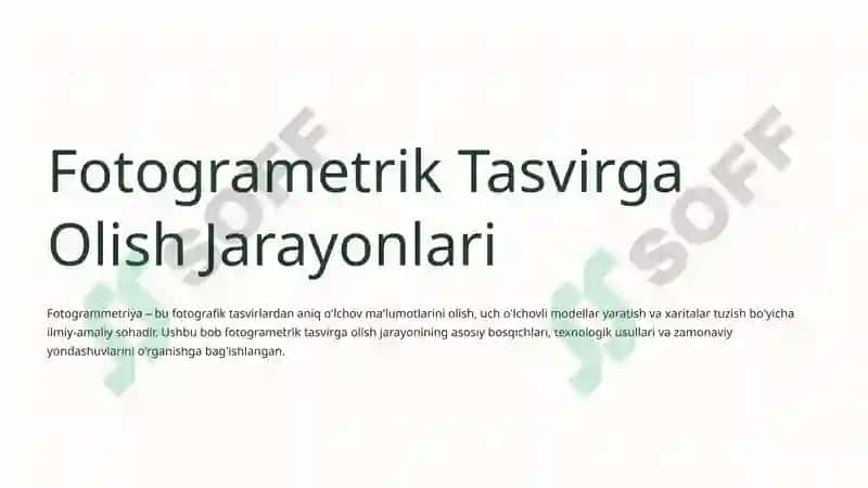 Fotogrammetriya va Raqamli Aerofotosyomka 2