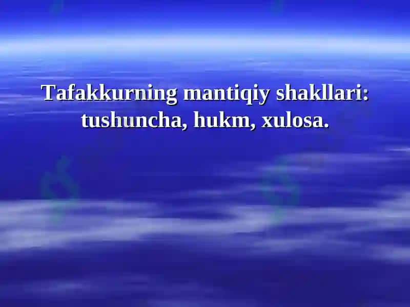 Mantiq bilish nazariyasi 2