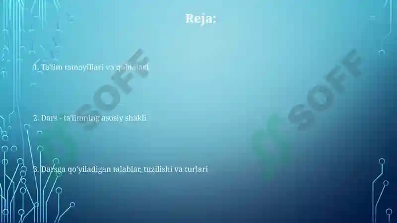 Ta'lim tamoyillari va qoidalari 2