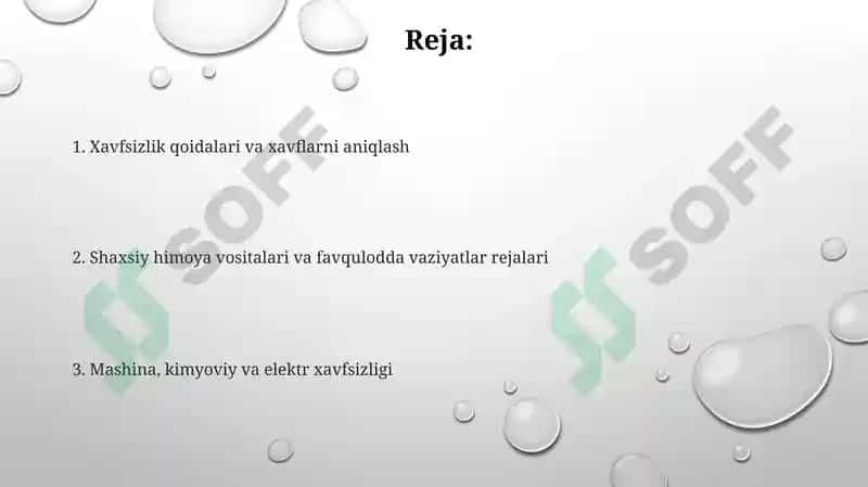 Xavfsizlik qoidalari va xavflarni aniqlash 2
