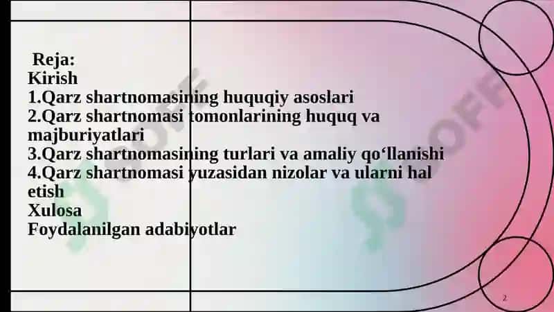 Qarzshartnomasi 2