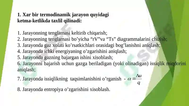 Izoxorik jarayoni 2
