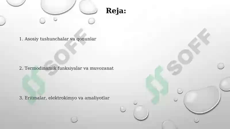 Kimyoviy termodinamika asoslari 2