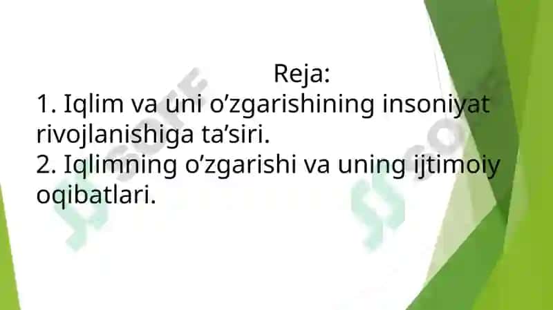 Iqlim O’zgarishi va Uning Inson Faoliyati 2