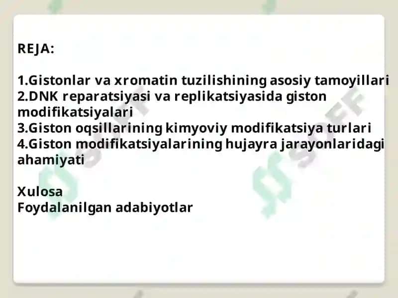 Gistonoqsillarining madifikatsiyalari 2