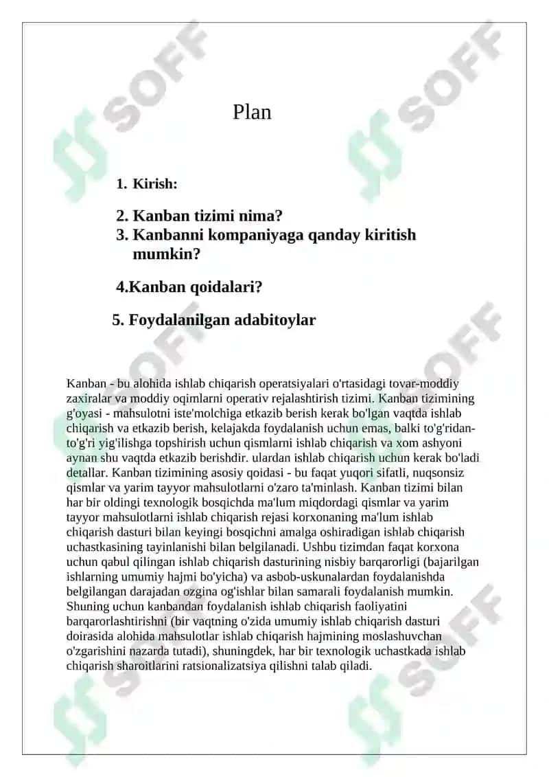Kanban tizimi 2