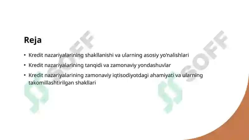 Kredit nazariyalari tanqidi 2