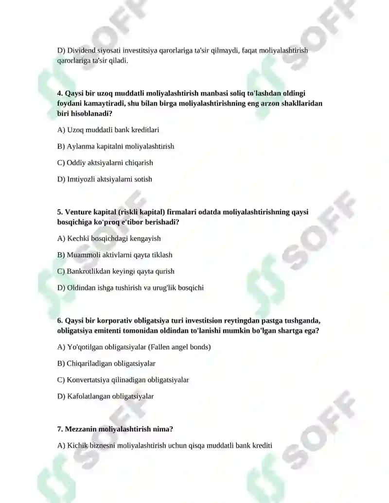 Biznesni uzoq muddatli moliyalashtirish 2