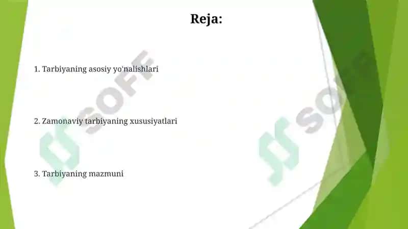 Tarbiyaning mazmuni va asosiy yo'nalishlari 2