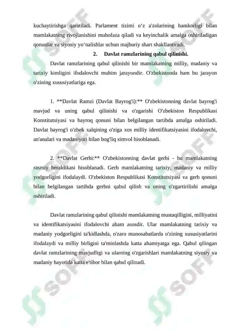 O‘zbekistonda parlament tizimi va undagi islohotlar 2