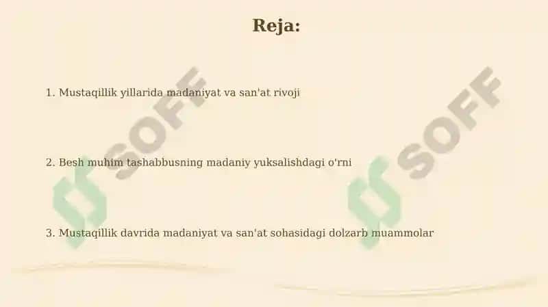 Mustaqillik yillarida madaniyat va san'at 2