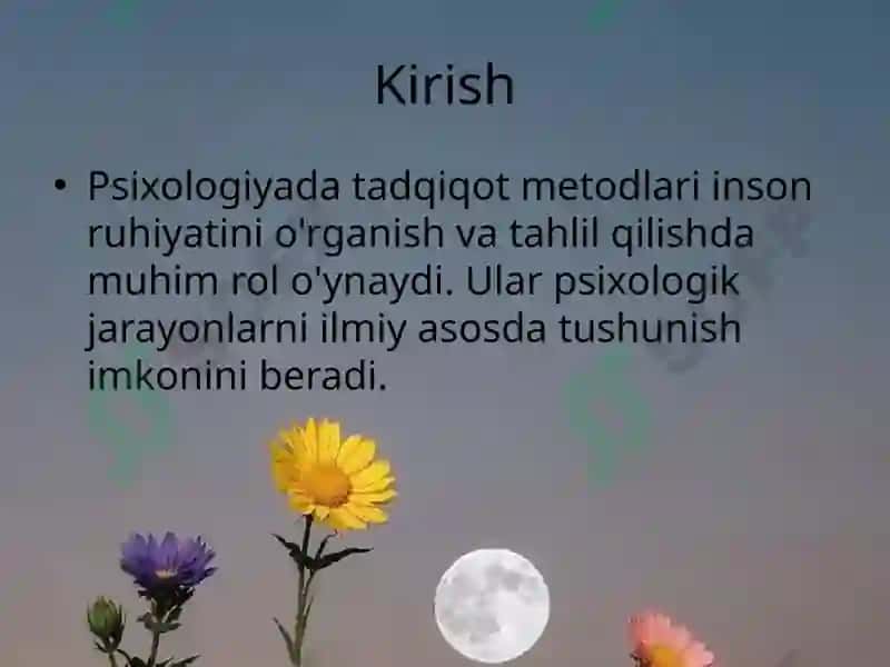 Psixologiyaning tadqiqot metodlari 2