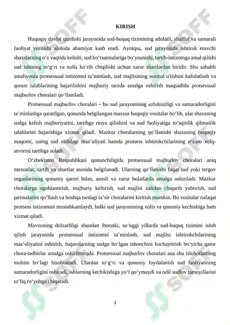 Protsessual majburlov choralari 2