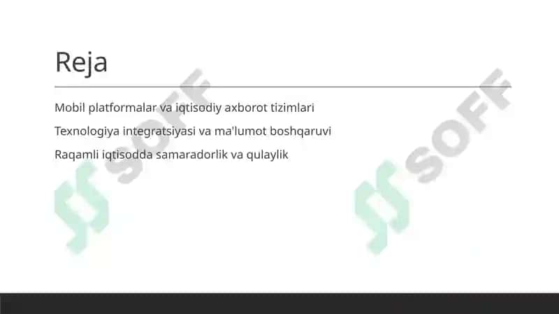 Mobil platformalar va iqtisodiy axborot tizimlari 2