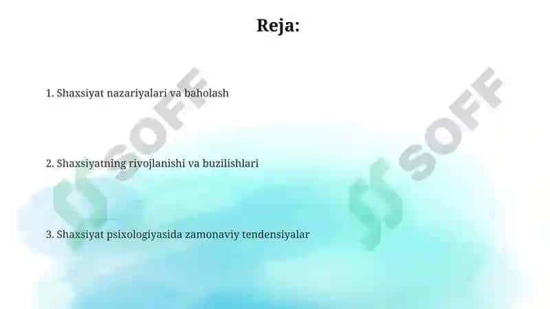 Shaxs psixologiyasi 2