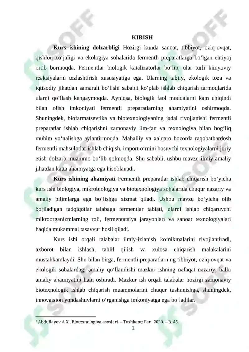 Fermentli Preparatlar Ishlab Chiqarish 2