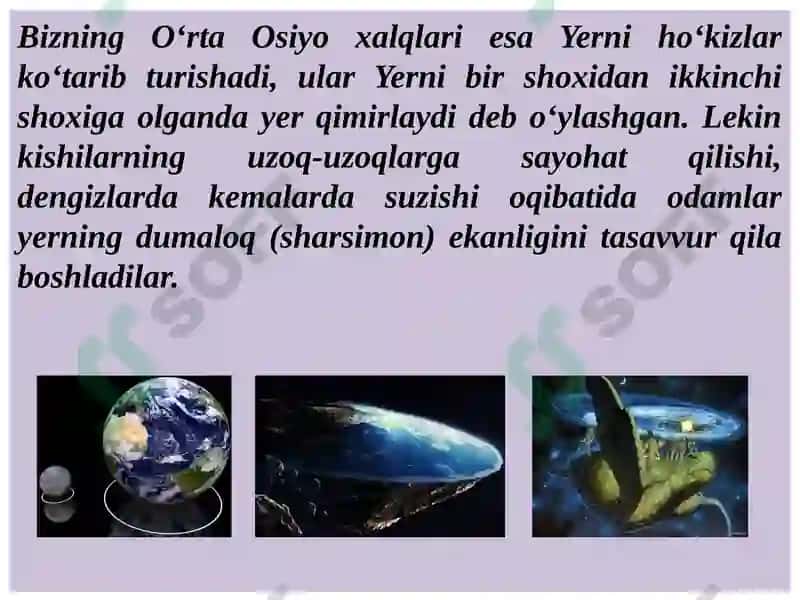 Yerning shakli va o‘lchamlari 2