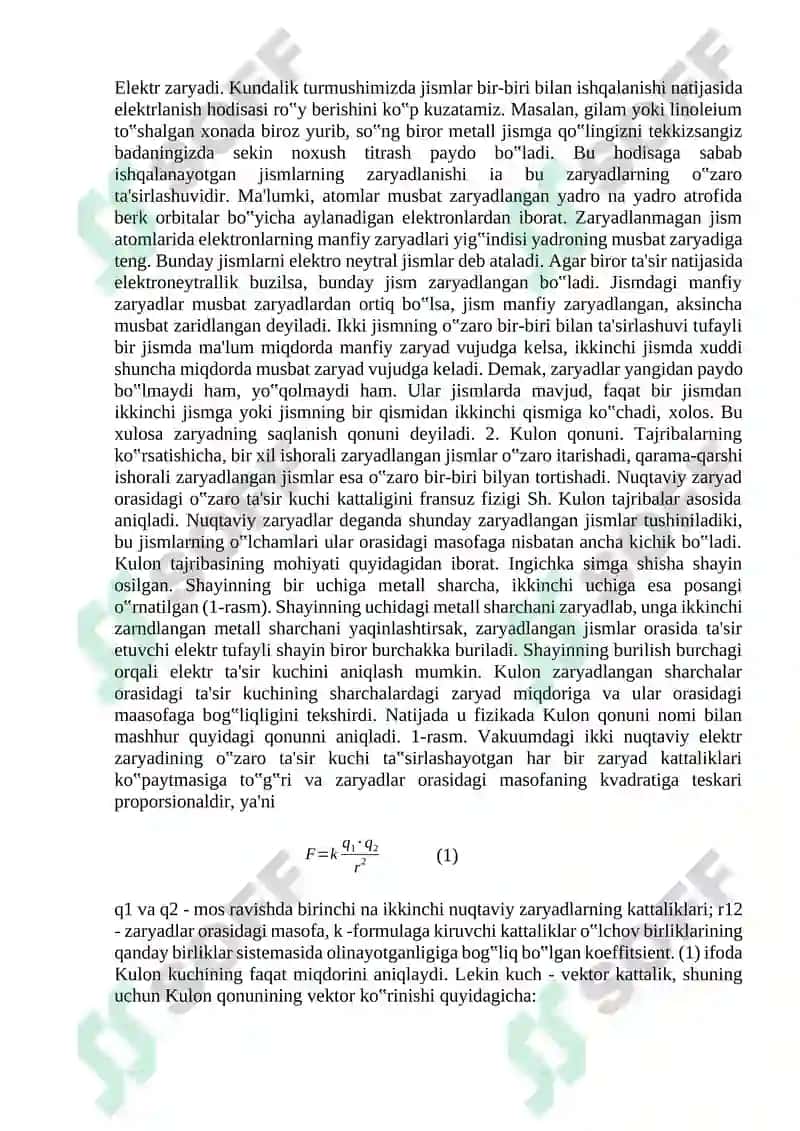 Elеktr zaryadi 2