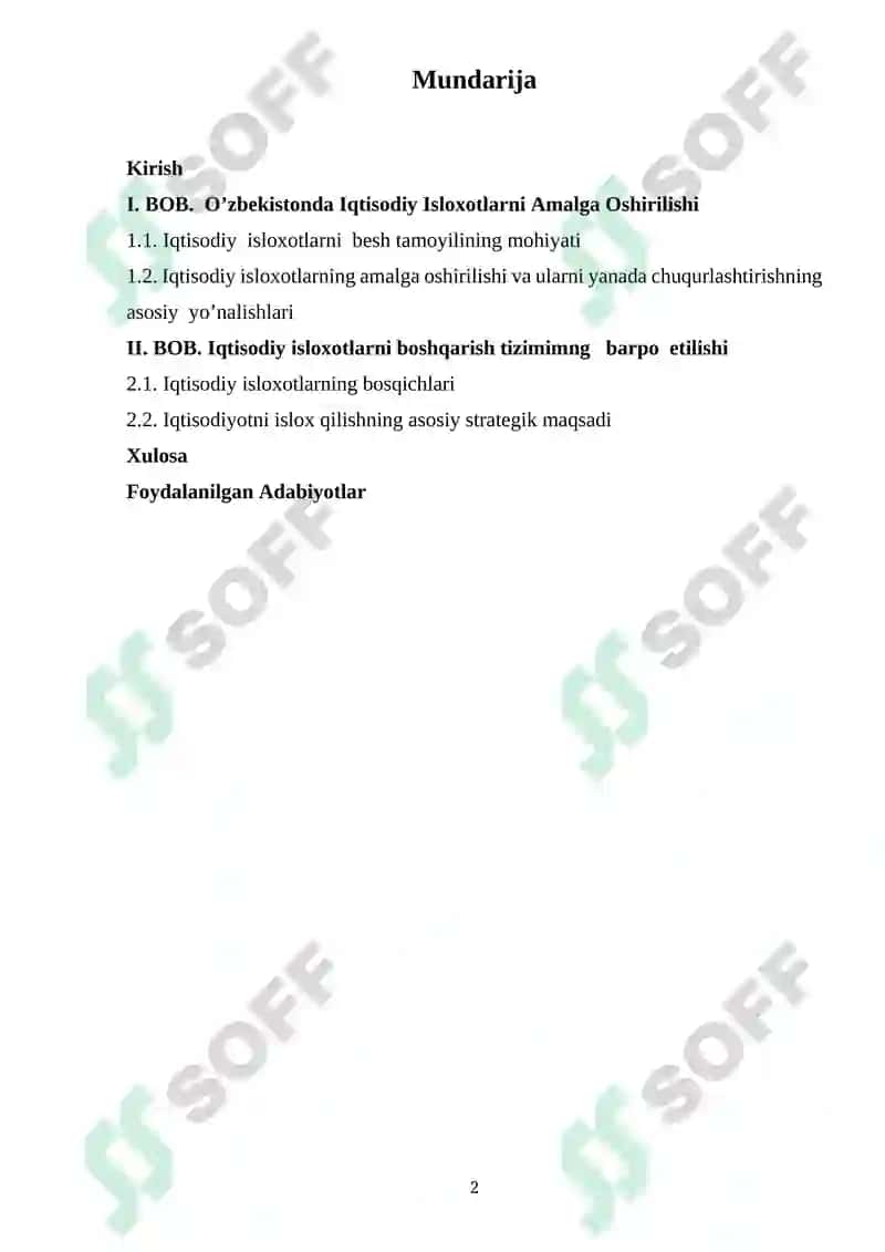 Iqtisodiy isloxotlarning besh tamoyili 2