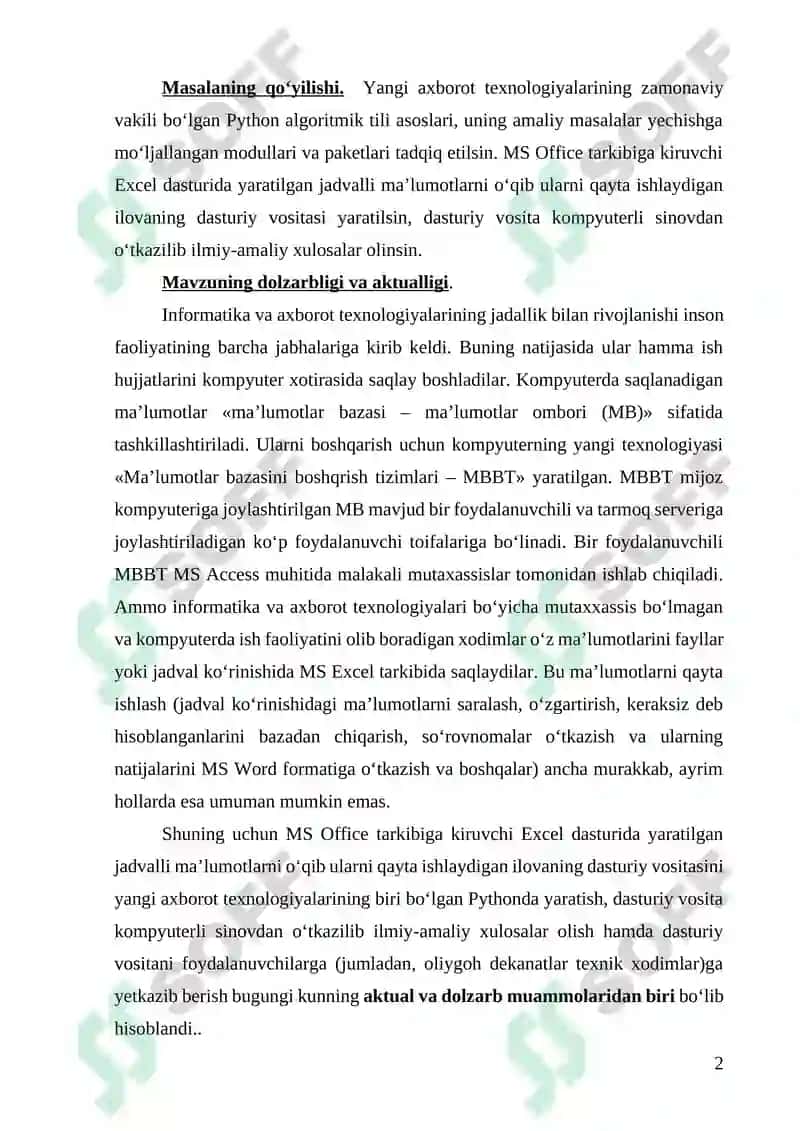 Pуthоn DАSTURLАSH TILI HАQIDА UMUMIY TUSHUNСHАLАR 2