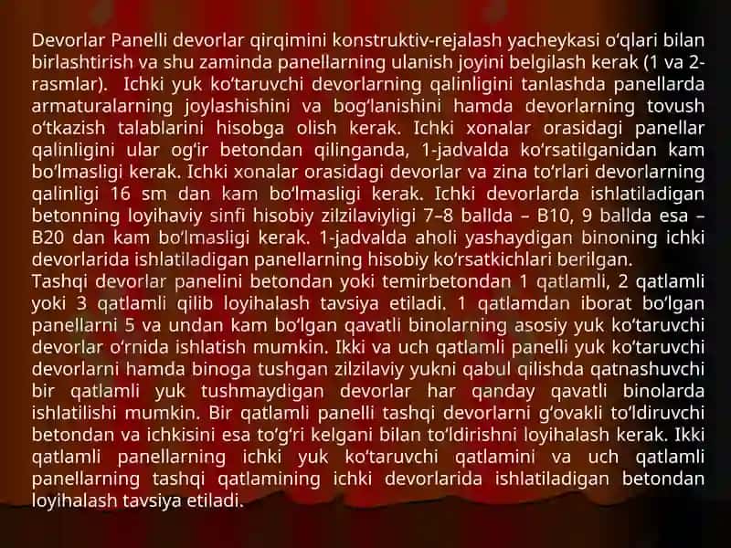 Fuqaro binolarning qavatlararo yopmalari 2