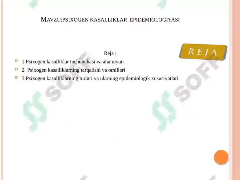 Psixogen kasalliklar epidemiologiyasi 2