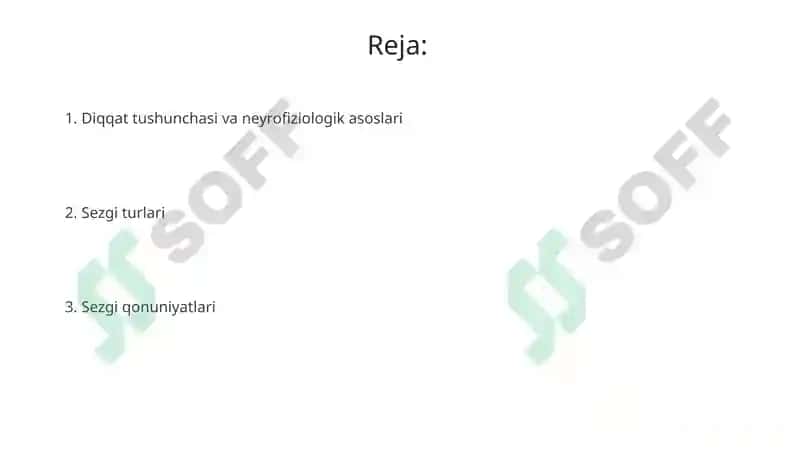 Diqqat va sezgi asoslari 2