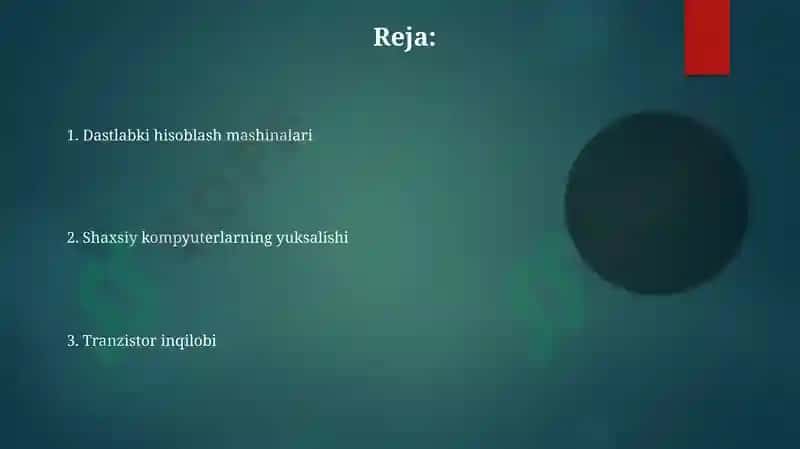 kompyuter texnikasining rivojlanish tarixi 2