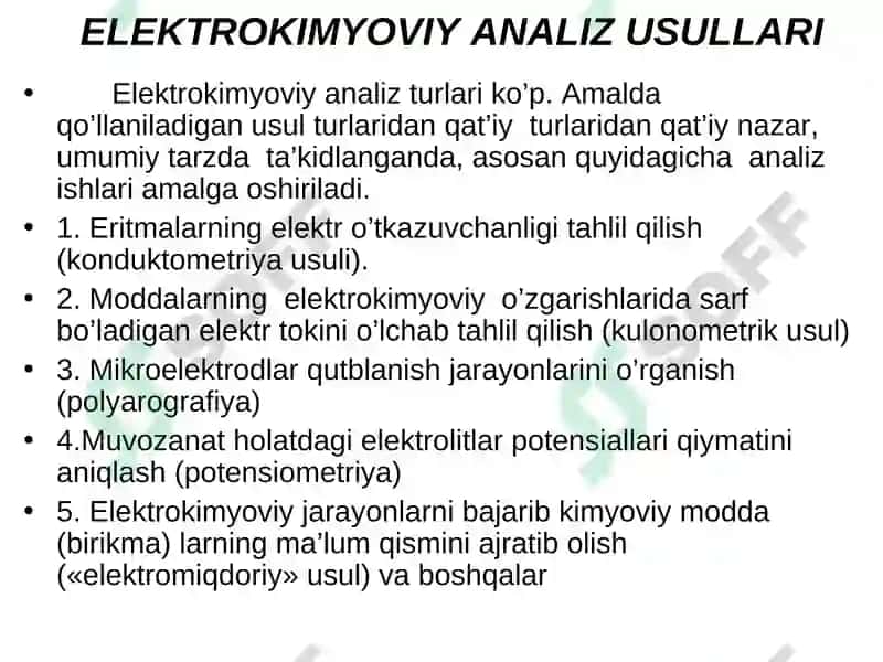 Elektrokimyoviy analiz usullari 2