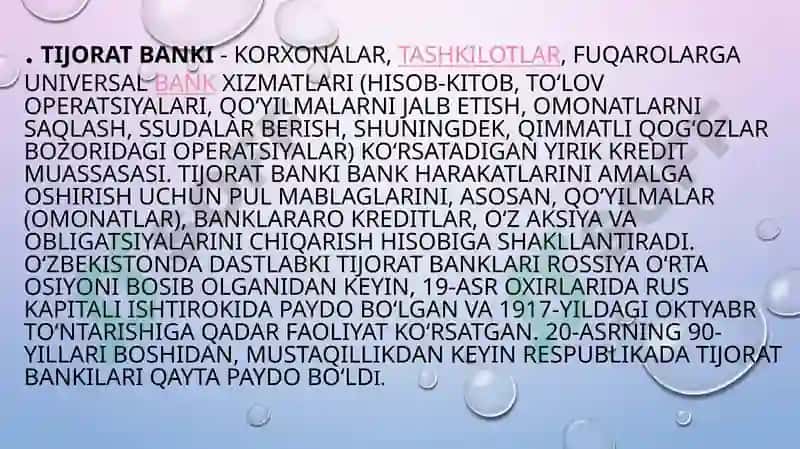 Tijoratbanklarining Valyuta Operatsiyalari 2