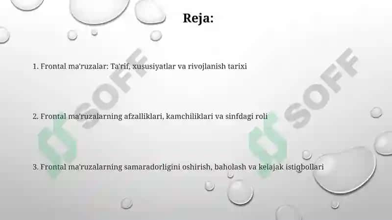 Frontal Ma'ruzalar 2