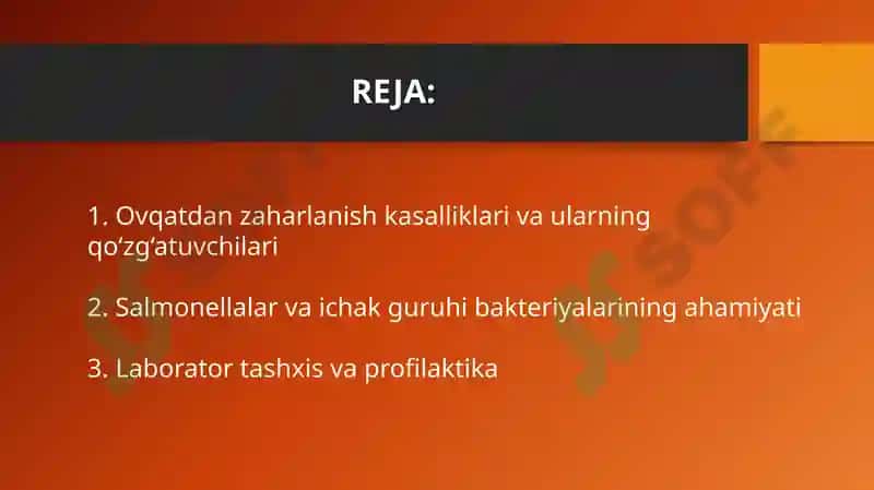 Ovqatdan zaharlanish kasalliklari 2