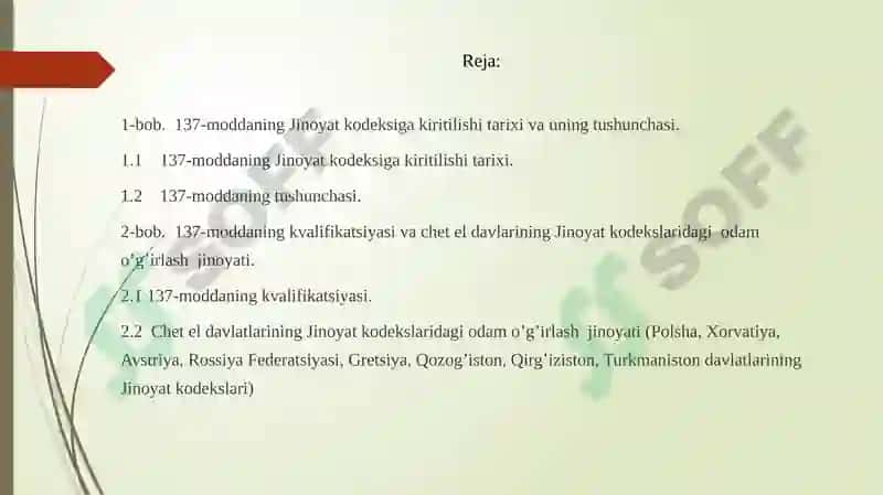 Odamo’g’irlash. O’zbekiston Respublikasi Jinoyat  kodeksining 137-moddasi 2