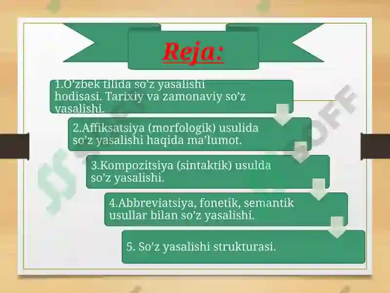 O’ZBEK TILIDA SO’Z YASALISH 2