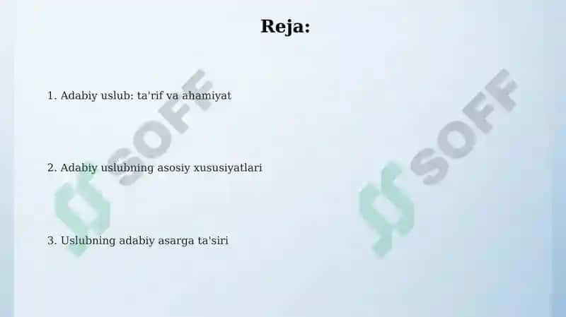 Badiiy uslub va uning xususiyatlari 2