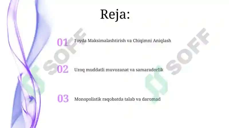 Monopolistik raqobatlashgan bozor muvozanati 2