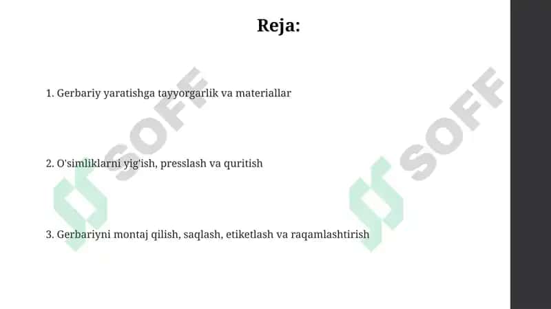 Gerbariy tayyorlash usullari 2