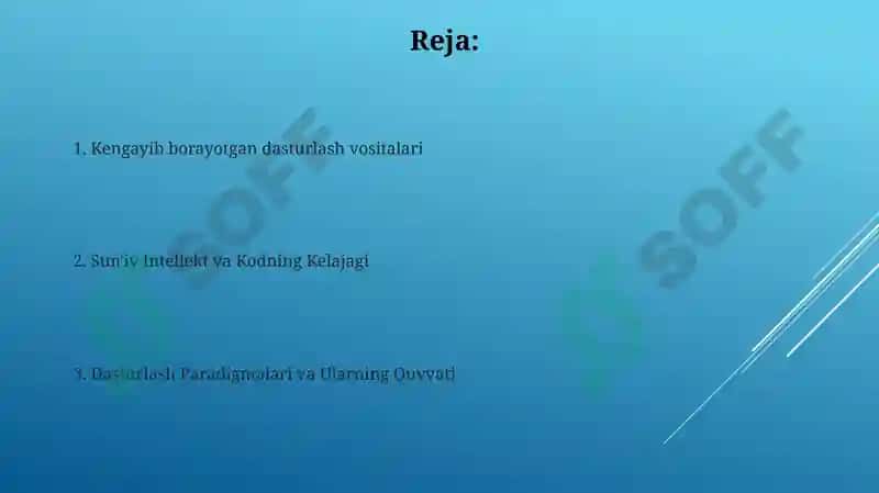 Dasturlash texnologiyasi va uning imkoniyatlari 2