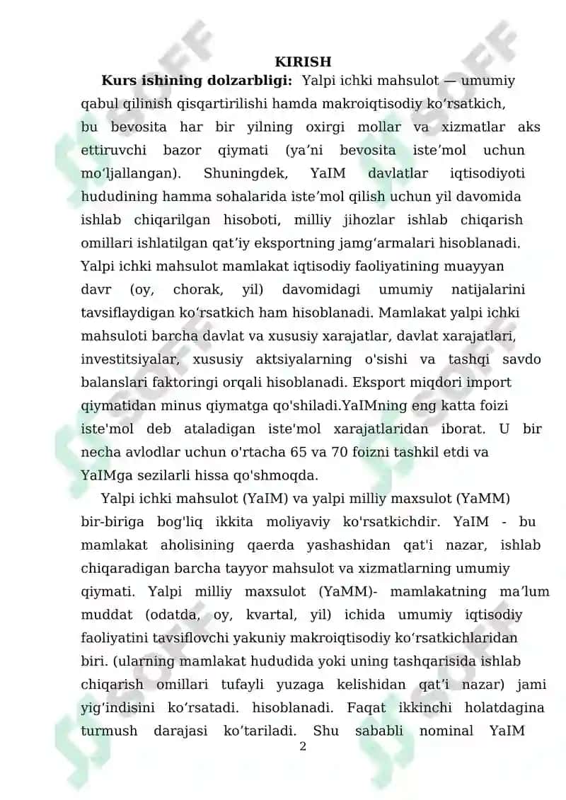 Yalpi ichki mahsulot 2