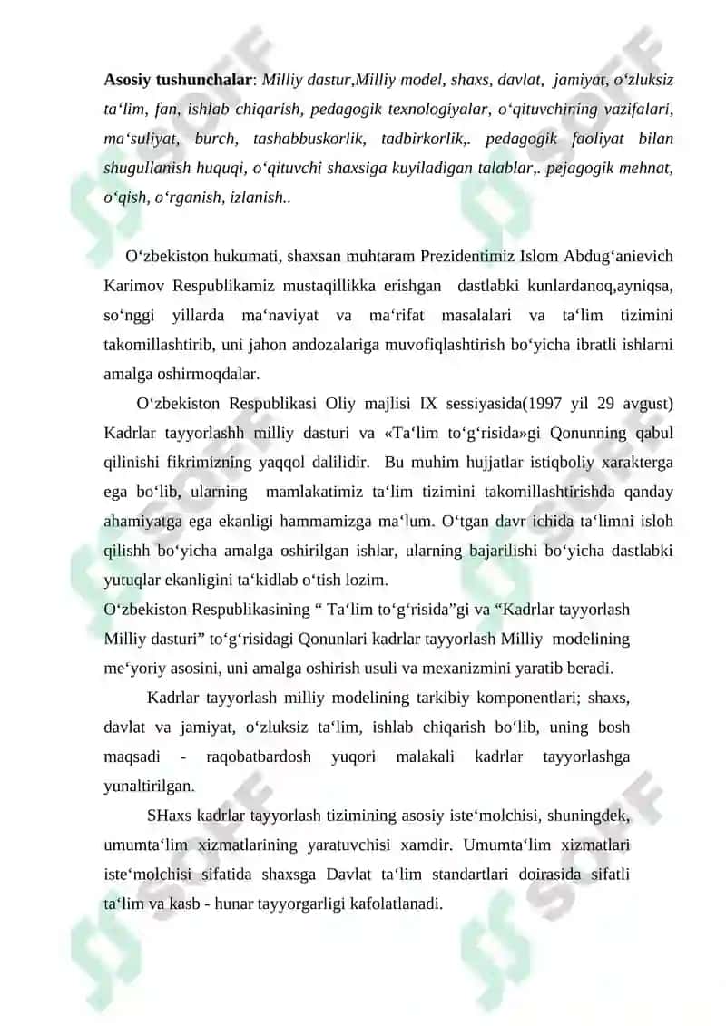 Kadrlar tayyorlash milliy modeli 2