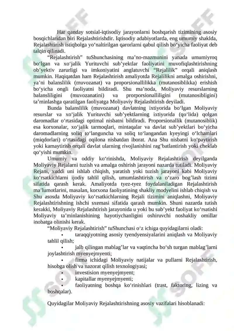 Moliyaviy prognozlashtirish 2