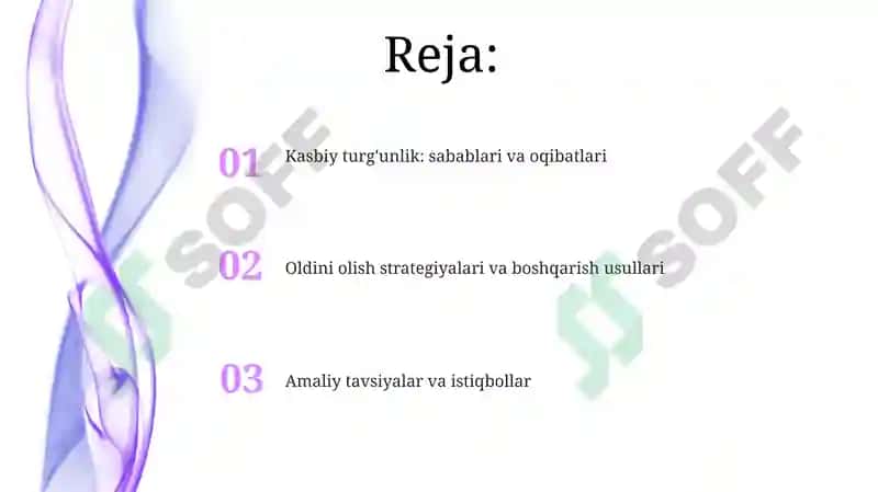Kasbiy turg'unlik: sabablari va oqibatlari 2