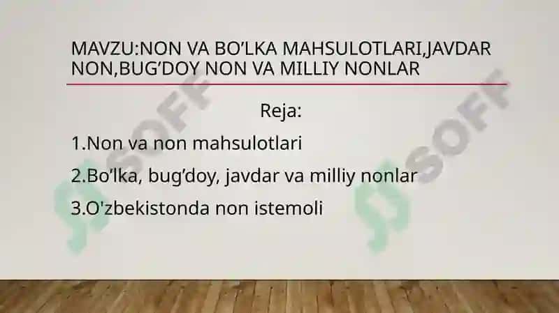 Non va bo’lka mahsulotlari 2
