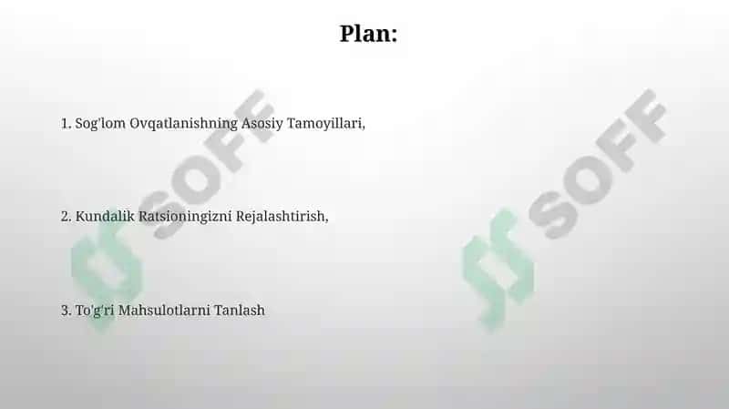 Soğlom Ovqatlanishning 10 qoidasi (qõllanma) 2