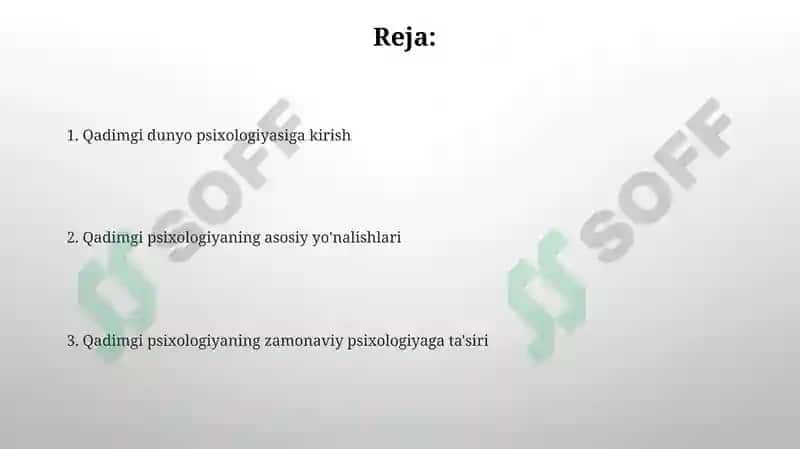 Antikdavr psixalogiyasi 2