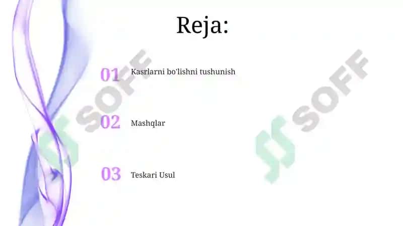 To'g'ri kasrni to'g'ri kasrga bo'lish 2