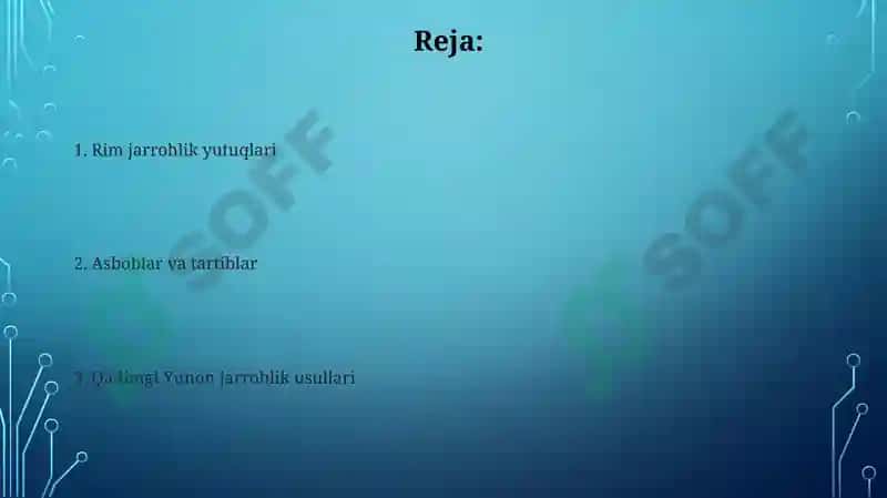 Qadimgi gretsiya va rimda jarrohlik usullari 2