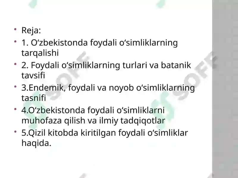 O'zbekistondagi foydali o'simliklar 2